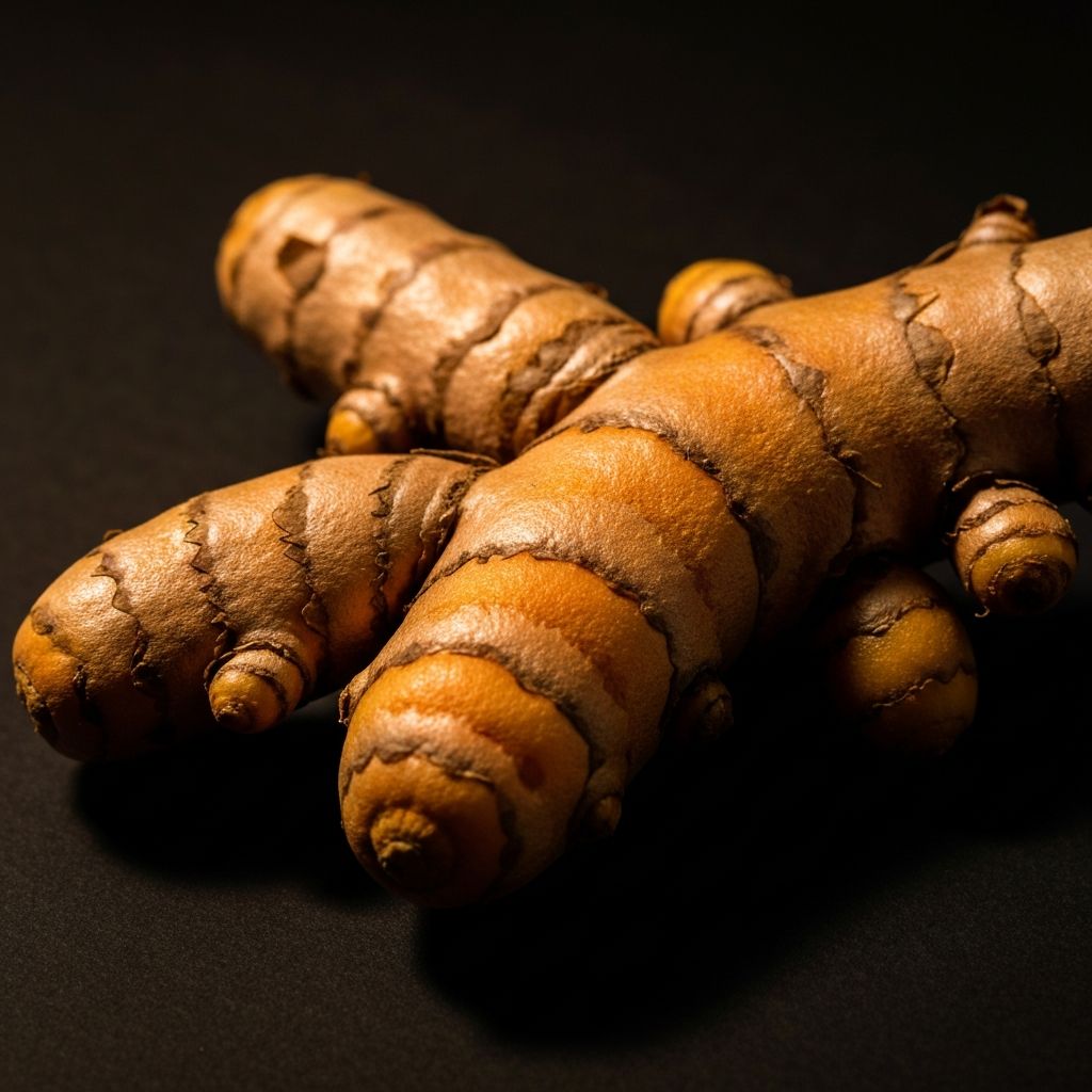 Turmeric root close-up